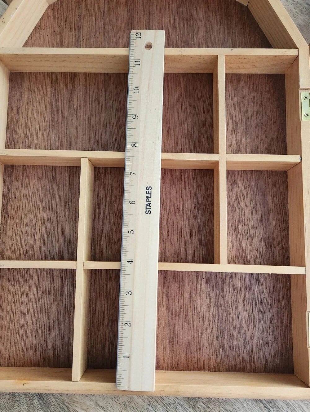 Wooden Display Cabinet Organizer Shadow Box Trinket Organizer With Glass Door